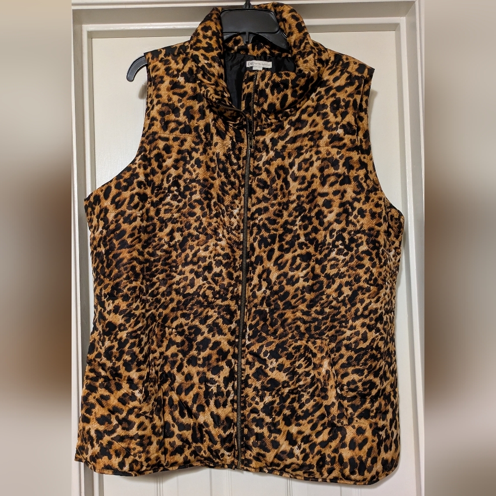 Cato Cheetah Print Women's Puffer Vest